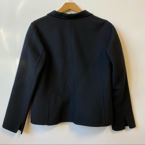 Alexandra Bartlett 100% Wool Collared Black Jacket Pockets Women's Size Medium - Picture 5 of 7
